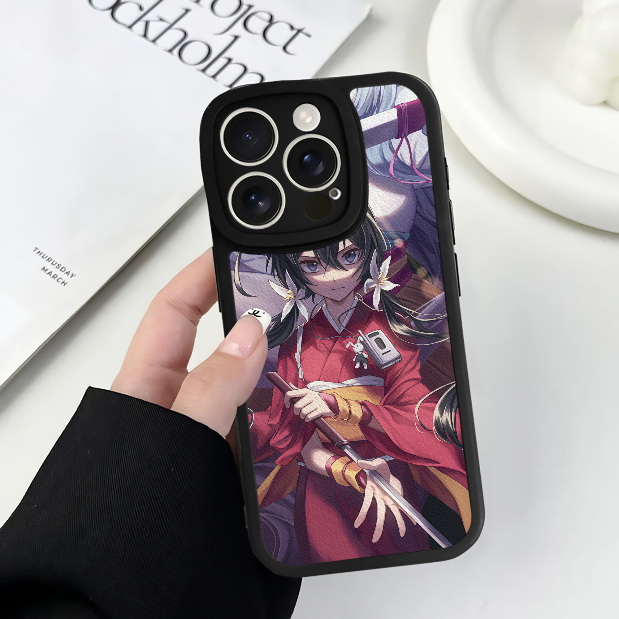 （画像用） 文豪ストレイドッグス Bungo Stray Dogs 【iPhone 16シリーズ対応】シリコンスマホケース（レザー調） 材質：シリコン